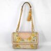 Tory Burch Limited Edition Printed Straw Fleming Convertible Shoulder Bag