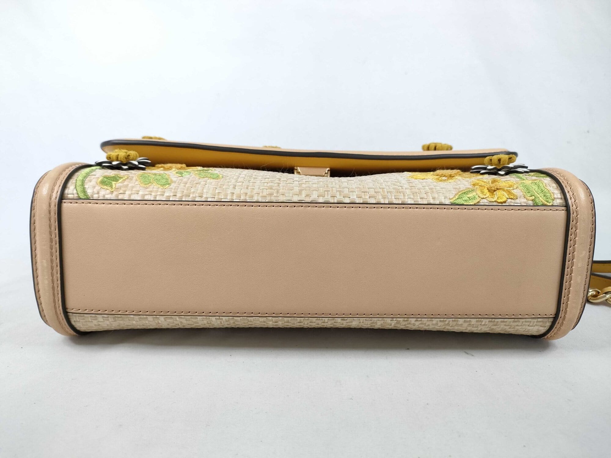 Tory Burch Limited Edition Printed Straw Fleming Convertible Shoulder Bag image 7