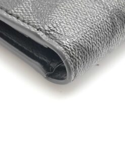 Coach Charcoal Black Signature Canvas Compact Bifold Wallet with Coin Pocket - Image 3