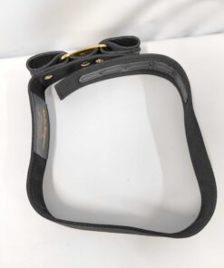 Salvatore Ferragamo Black Vara Grosgrain Ribbon Gold Plated Logo Buckle Belt, additional view 2