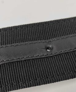Salvatore Ferragamo Black Vara Grosgrain Ribbon Gold Plated Logo Buckle Belt, additional view 5