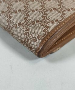 Vintage Celine Macadam Canvas Long Kiss-Lock Continental Wallet - Image 3