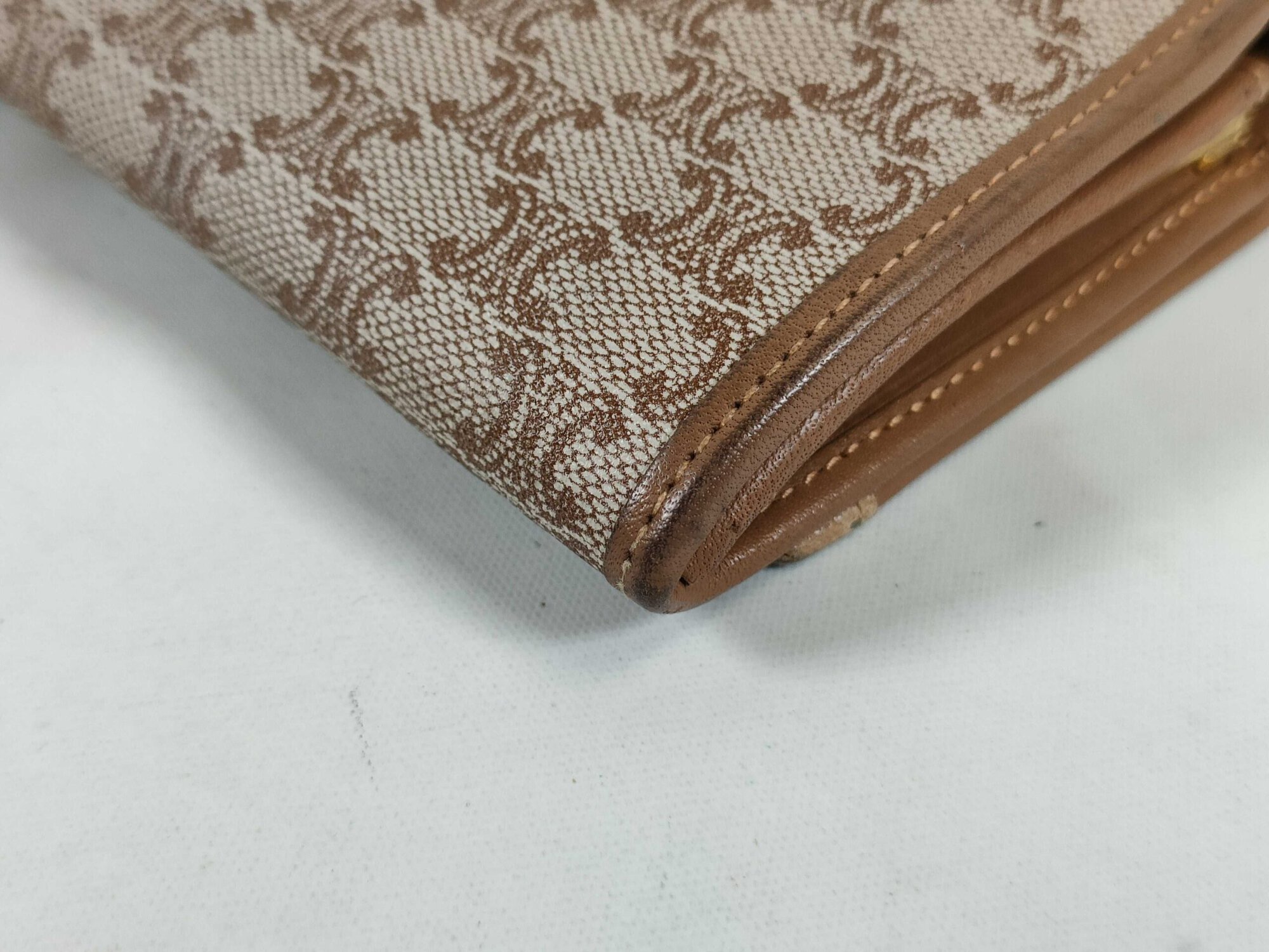 Vintage Celine Macadam Canvas Long Kiss-Lock Continental Wallet - Image 3