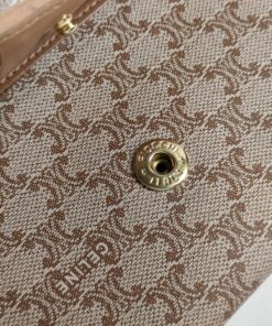 Vintage Celine Macadam Canvas Long Kiss-Lock Continental Wallet - Image 8
