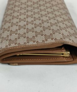 Vintage Celine Macadam Canvas Long Kiss-Lock Continental Wallet - Image 4