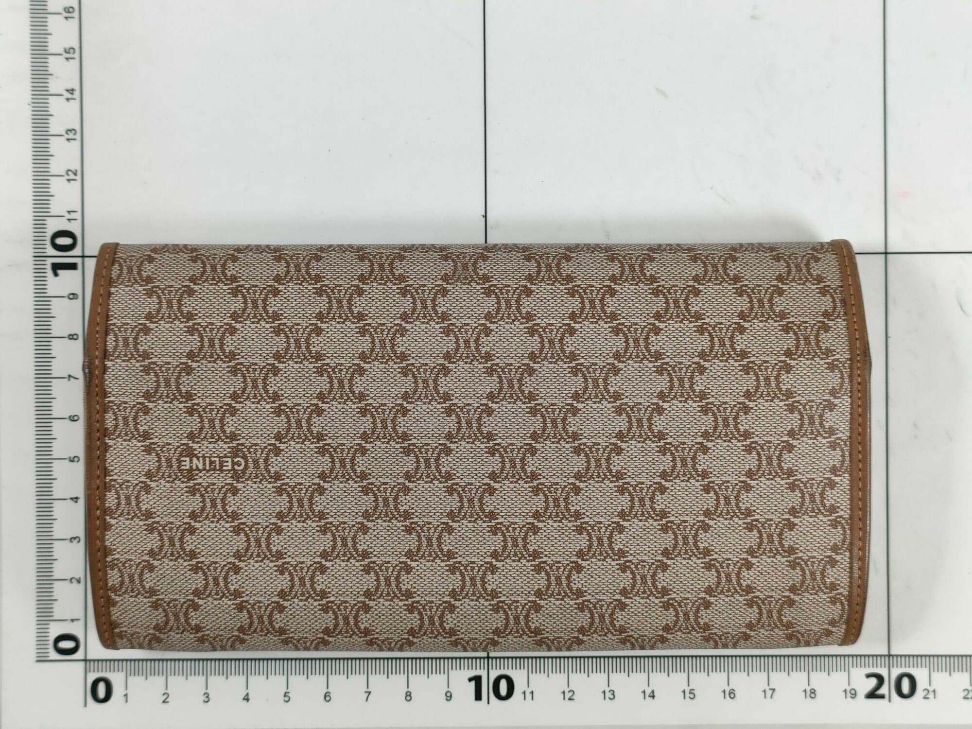Vintage Celine Macadam Canvas Long Kiss-Lock Continental Wallet - Image 2
