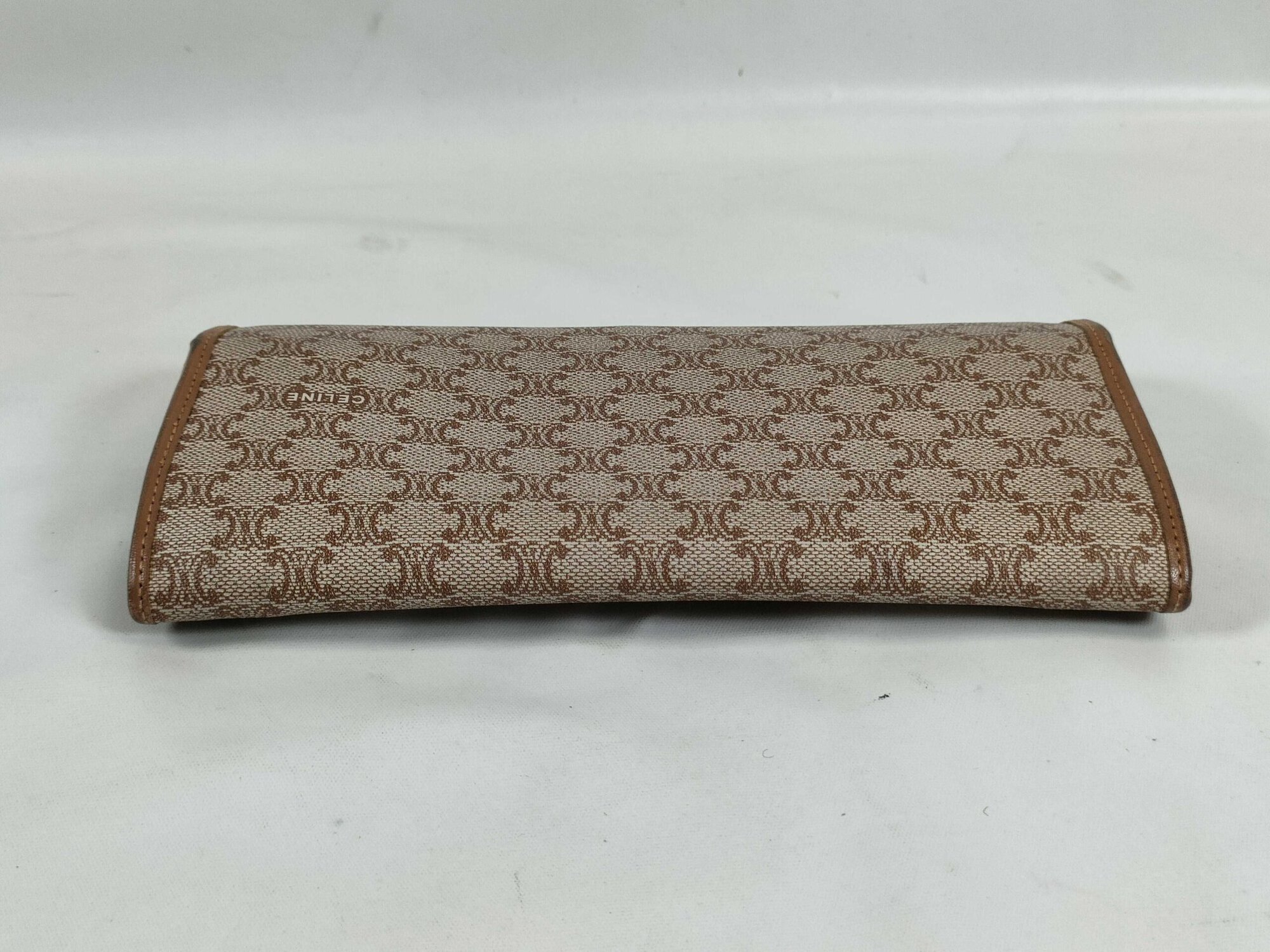 Vintage Celine Macadam Canvas Long Kiss-Lock Continental Wallet - Image 7