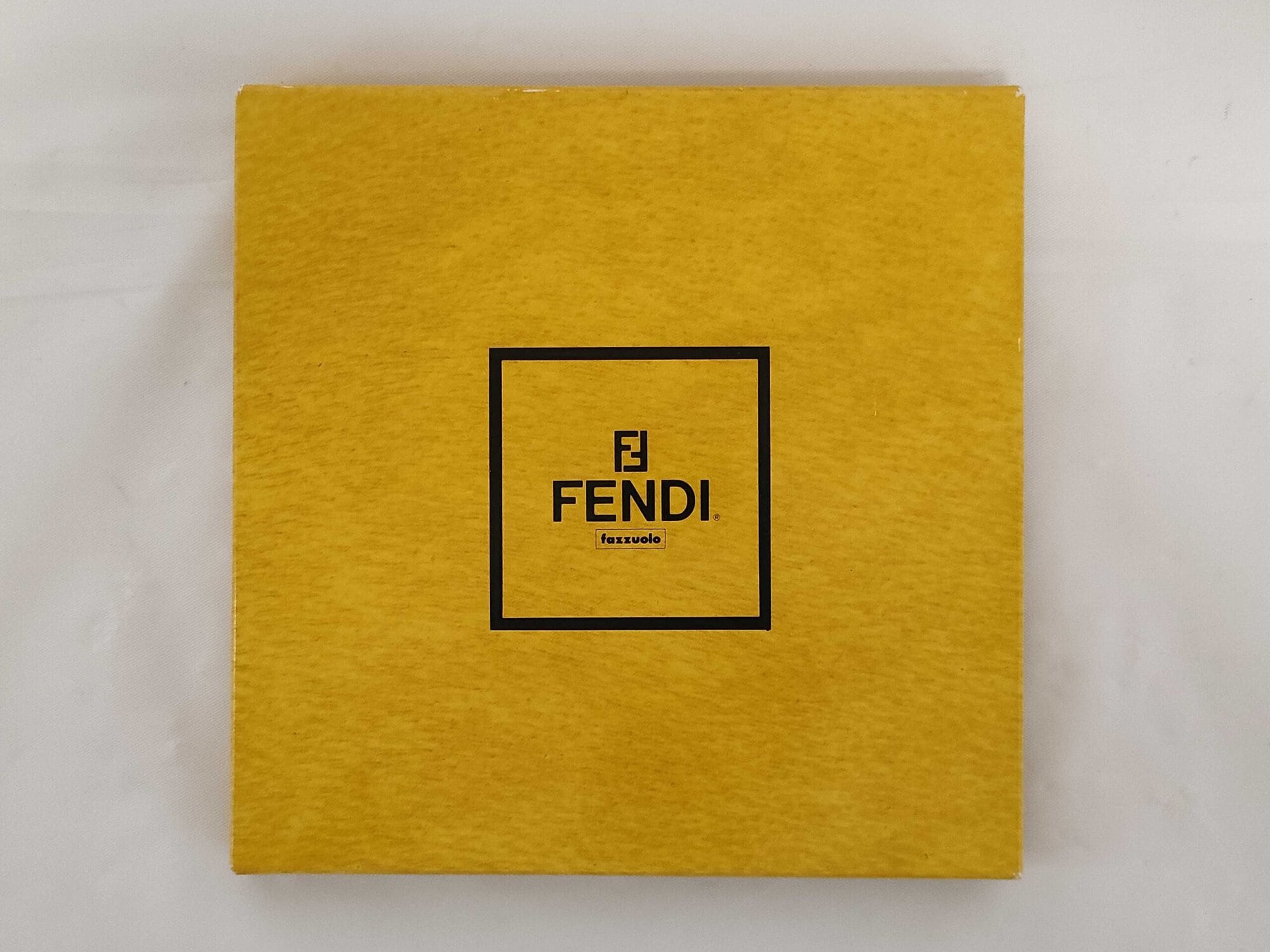 Fendi Zucca Monogram Belt & Chain Print Cotton Pocket Square Handkerchief - Image 10