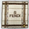 Fendi Zucca Monogram Belt & Chain Print Cotton Pocket Square Handkerchief