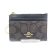 Coach Mahogany Black Signature Canvas Mini Skinny ID Case