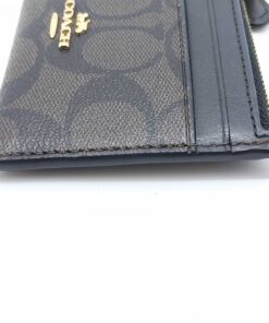Coach Mahogany Black Signature Canvas Mini Skinny ID Case - Image 5