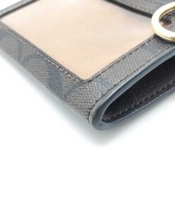 Coach Mahogany Black Signature Canvas Mini Skinny ID Case - Image 3