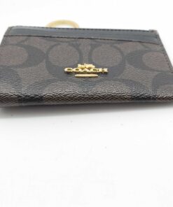 Coach Mahogany Black Signature Canvas Mini Skinny ID Case - Image 4