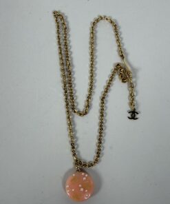 Authentic Vintage Chanel Coco Mark Faux Pearl Drop Pendant Necklace