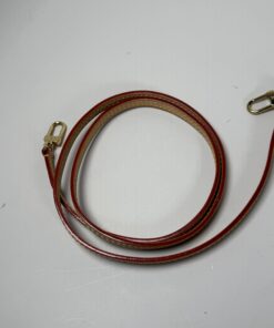 Louis Vuitton Vachetta Leather Thin Crossbody Bag Strap Gold Hardware W/Dust Bag 47 in