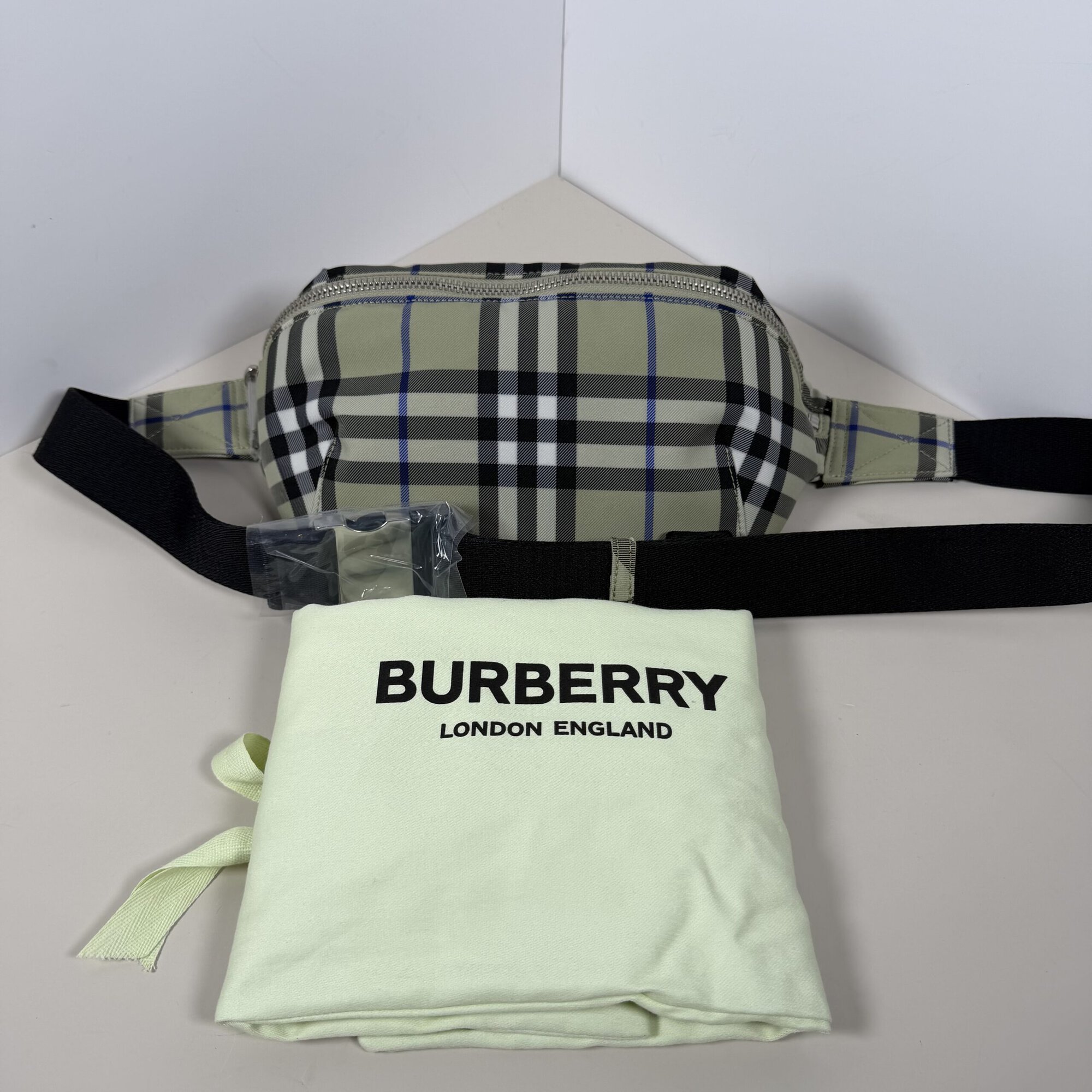 Burberry Lichen Green Check Medium Talbot Bum Bag