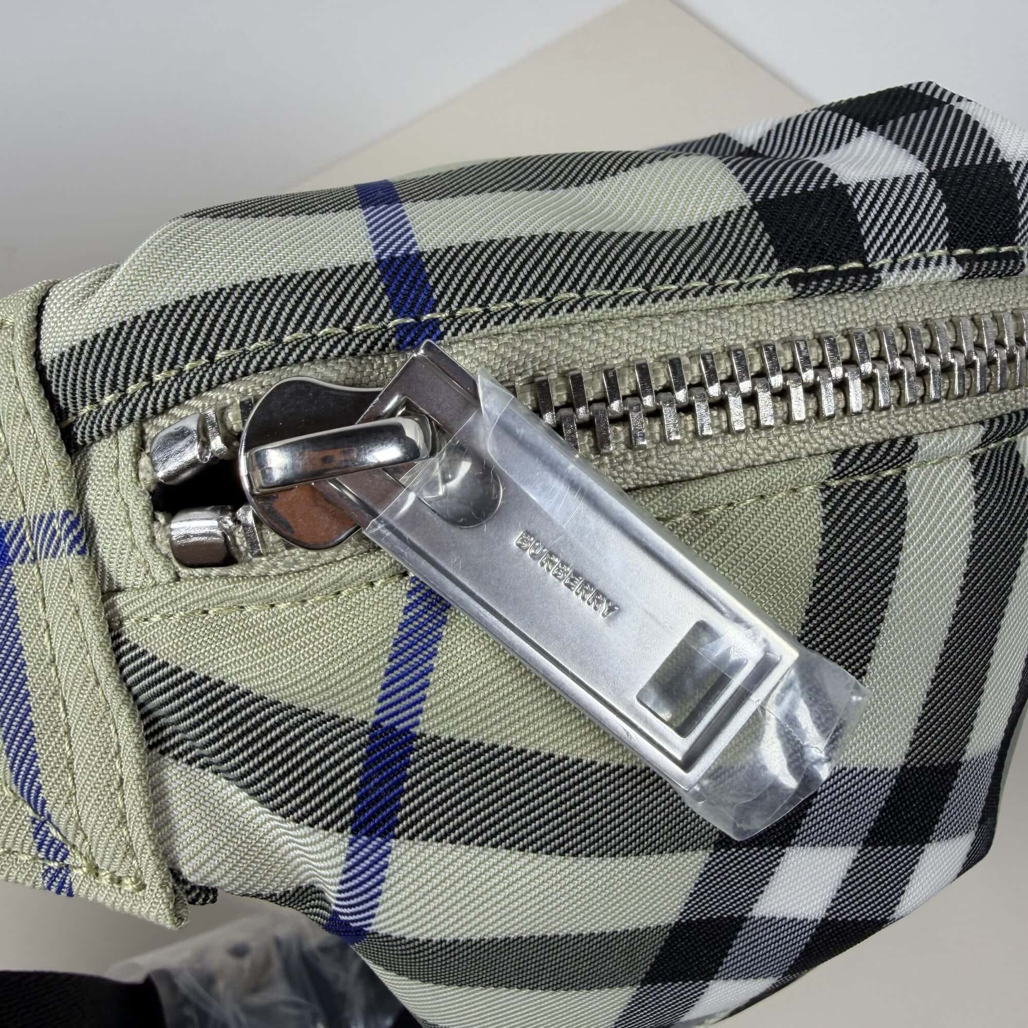 Burberry Lichen Green Check Medium Talbot Bum Bag - Image 4