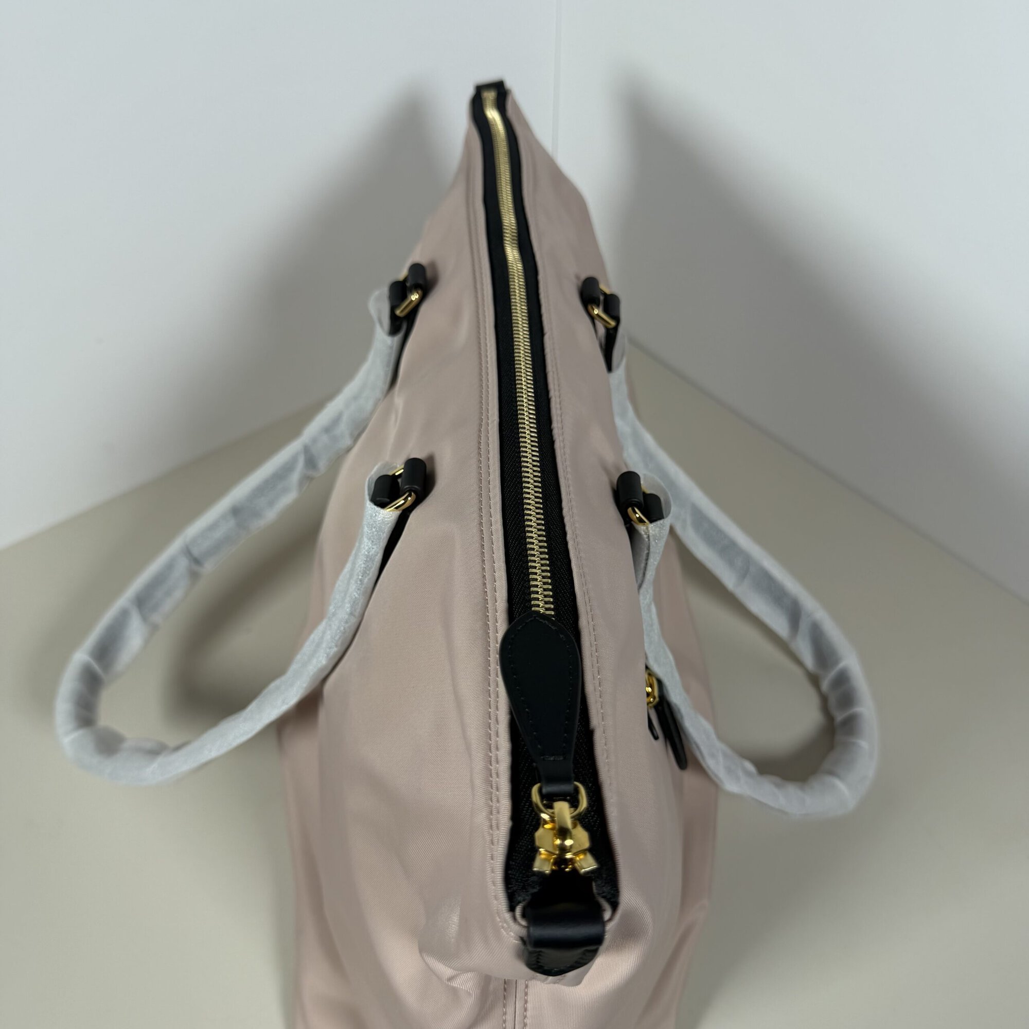 Burberry Rose Beige Nylon LG Zip Tote