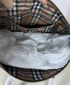 Burberry Black Nylon LG Zip Tote - Image 6