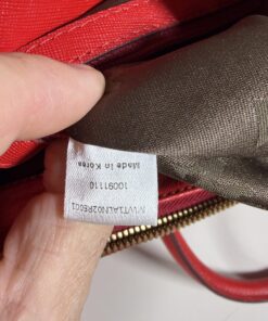 MCM Milano Red Saffiano Leather Medium Two-Way Tote Bag