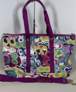 Coach Vintage Poppy Graffiti Hearts Glam Tote Bag