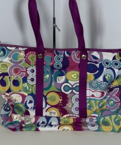 Coach Vintage Poppy Graffiti Hearts Glam Tote Bag