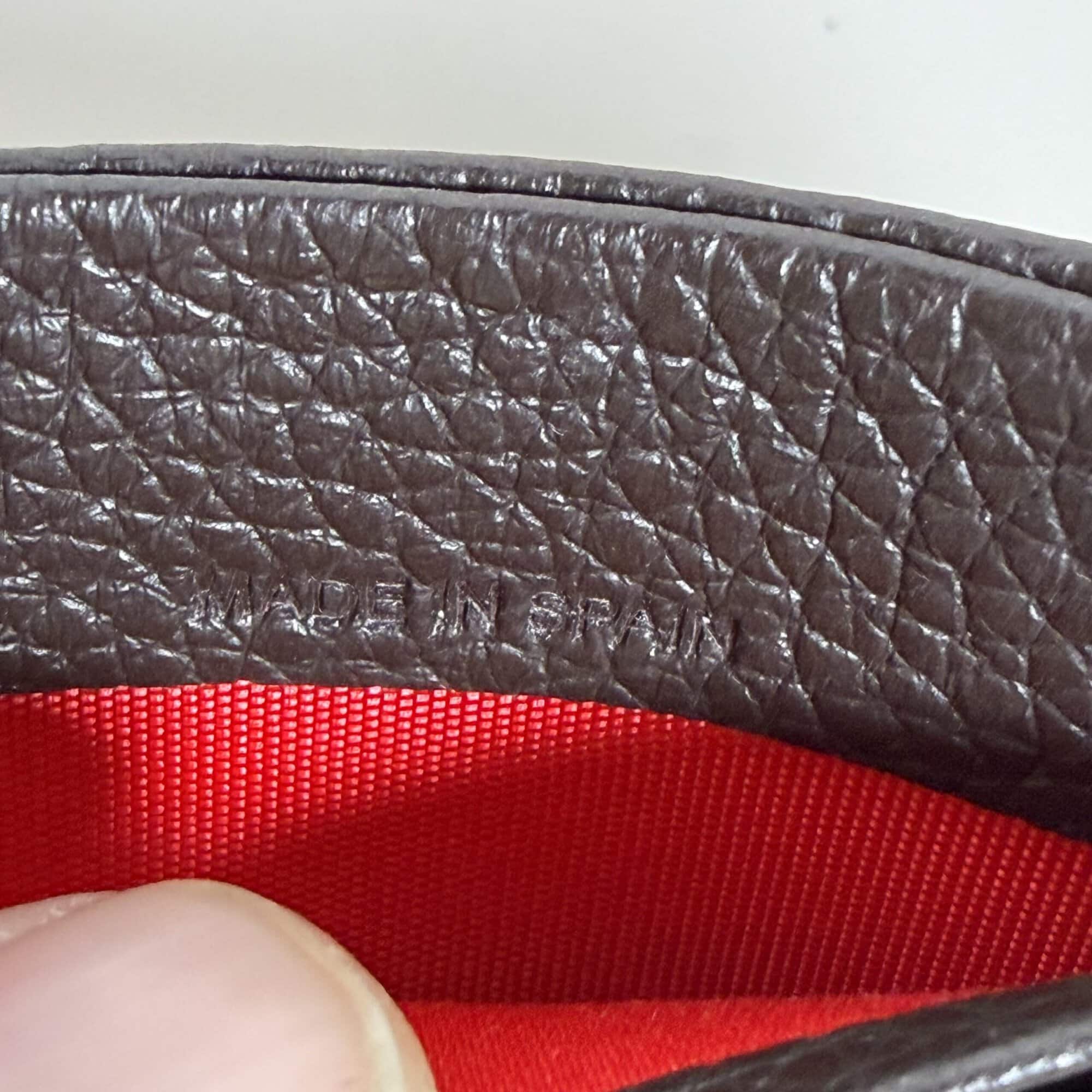 Christian Louboutin Black Grained Leather Kios Spikes Card Holder image 6