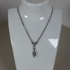 Swarovski Silver Tone Clear Crystal Marquise Leaf & Drop Pendant Necklace