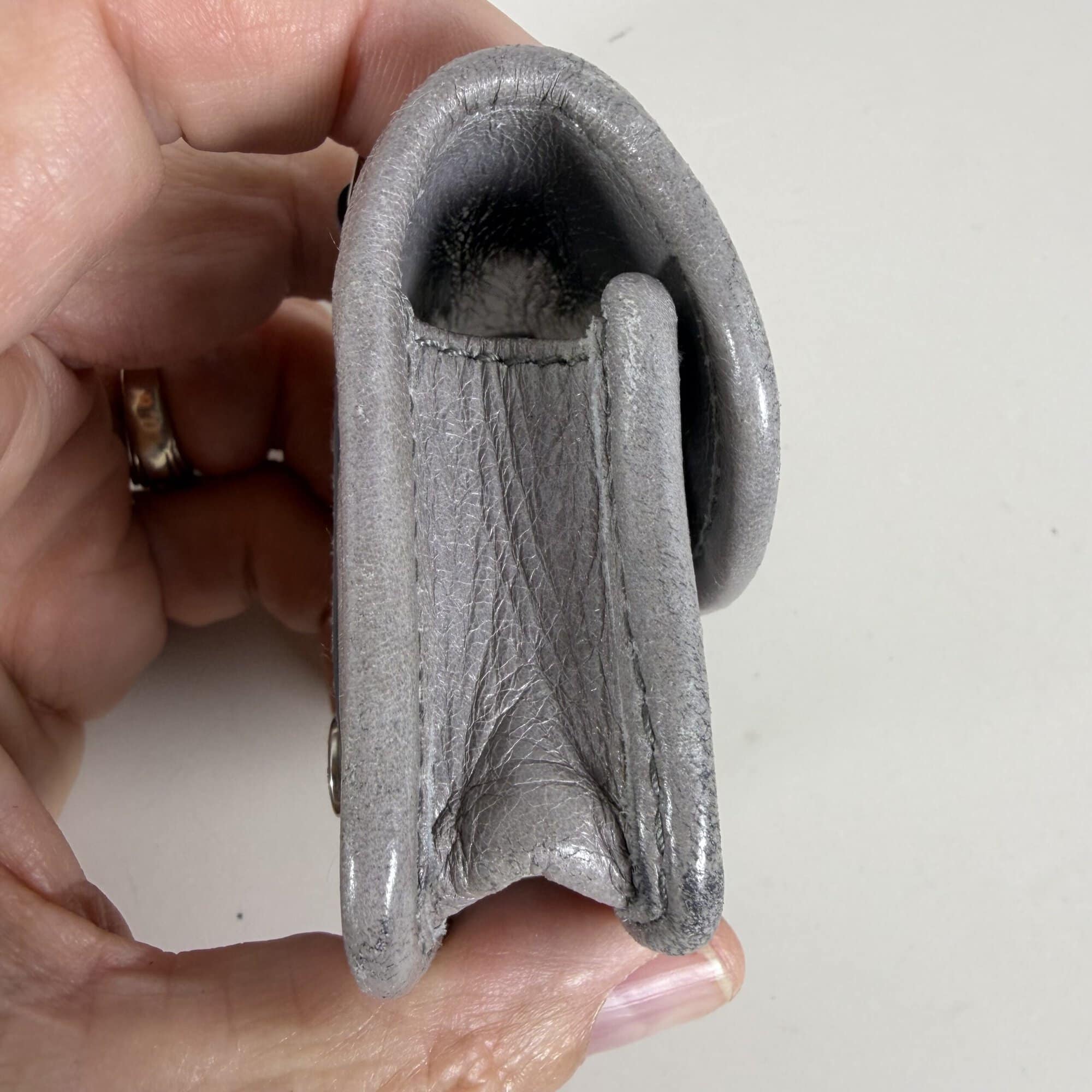 Miu Miu Nube Grey Matelassé Nappa Leather Multi-Functional Bag Charm image 5