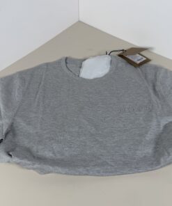 Burberry NWT Pale Grey Melange Jenson Embroidered Logo T-Shirt
