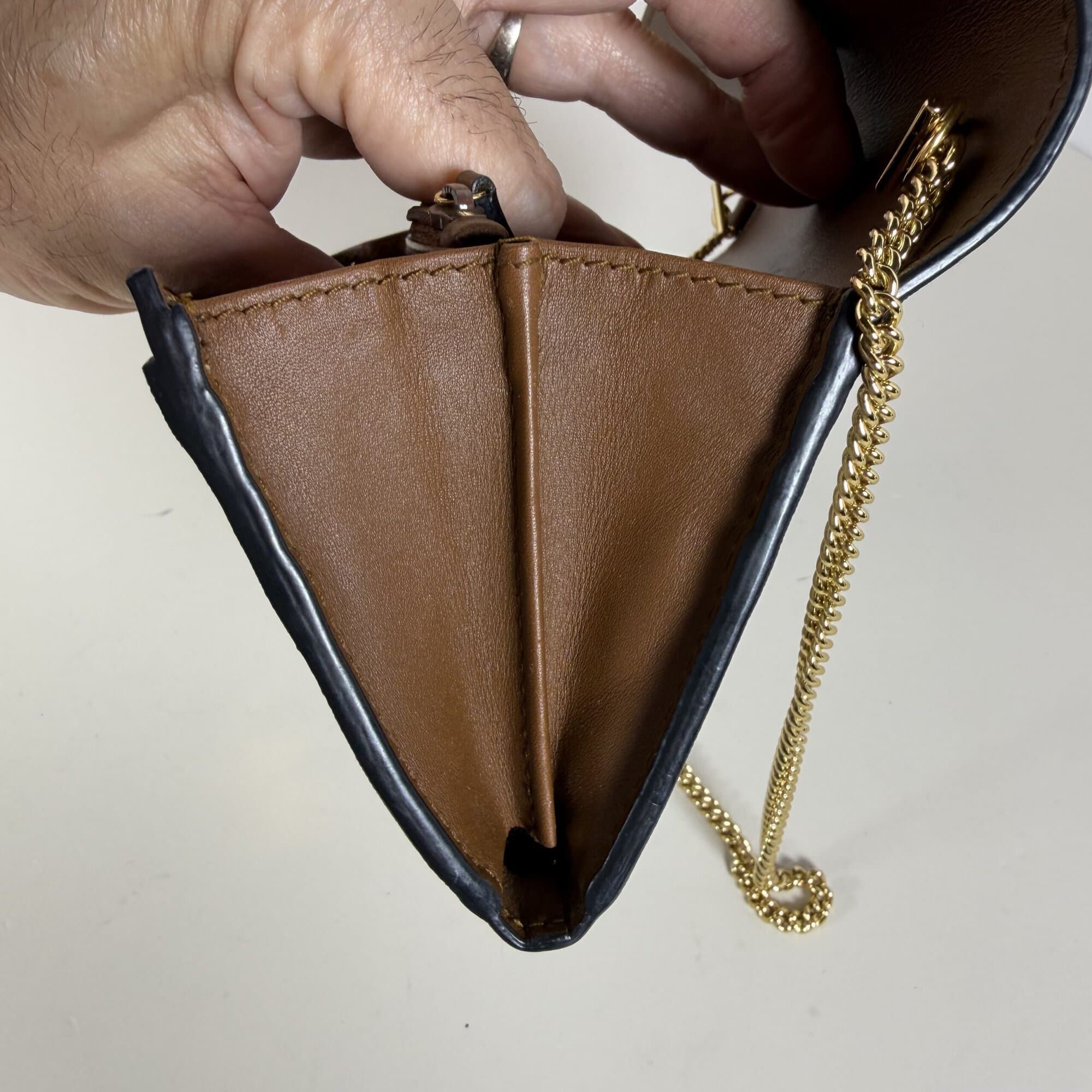 Gucci Small GG Supreme Padlock Continental Wallet on Chain