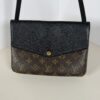 Louis Vuitton Monogram Noir Black Leather Twice Pochette Crossbody Bag