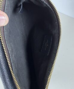 Louis Vuitton Monogram Noir Black Leather Twice Pochette Crossbody Bag - Image 10