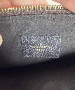 Louis Vuitton Monogram Noir Black Leather Twice Pochette Crossbody Bag - Image 11