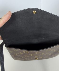 Louis Vuitton Monogram Noir Black Leather Twice Pochette Crossbody Bag - Image 12