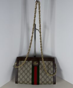 Gucci Small GG Supreme Ophidia Chain Shoulder Bag