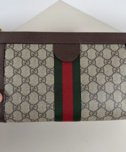 Gucci Small GG Supreme Ophidia Chain Shoulder Bag - Image 5
