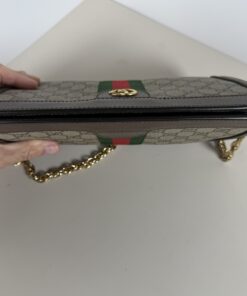 Gucci Small GG Supreme Ophidia Chain Shoulder Bag - Image 8