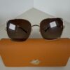 ory Burch Gold Polarized Brown Gradient Butterfly Sunglasses