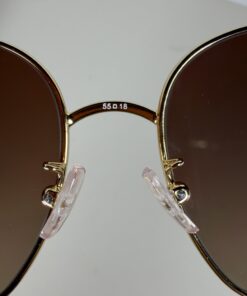 ory Burch Gold Polarized Brown Gradient Butterfly Sunglasses