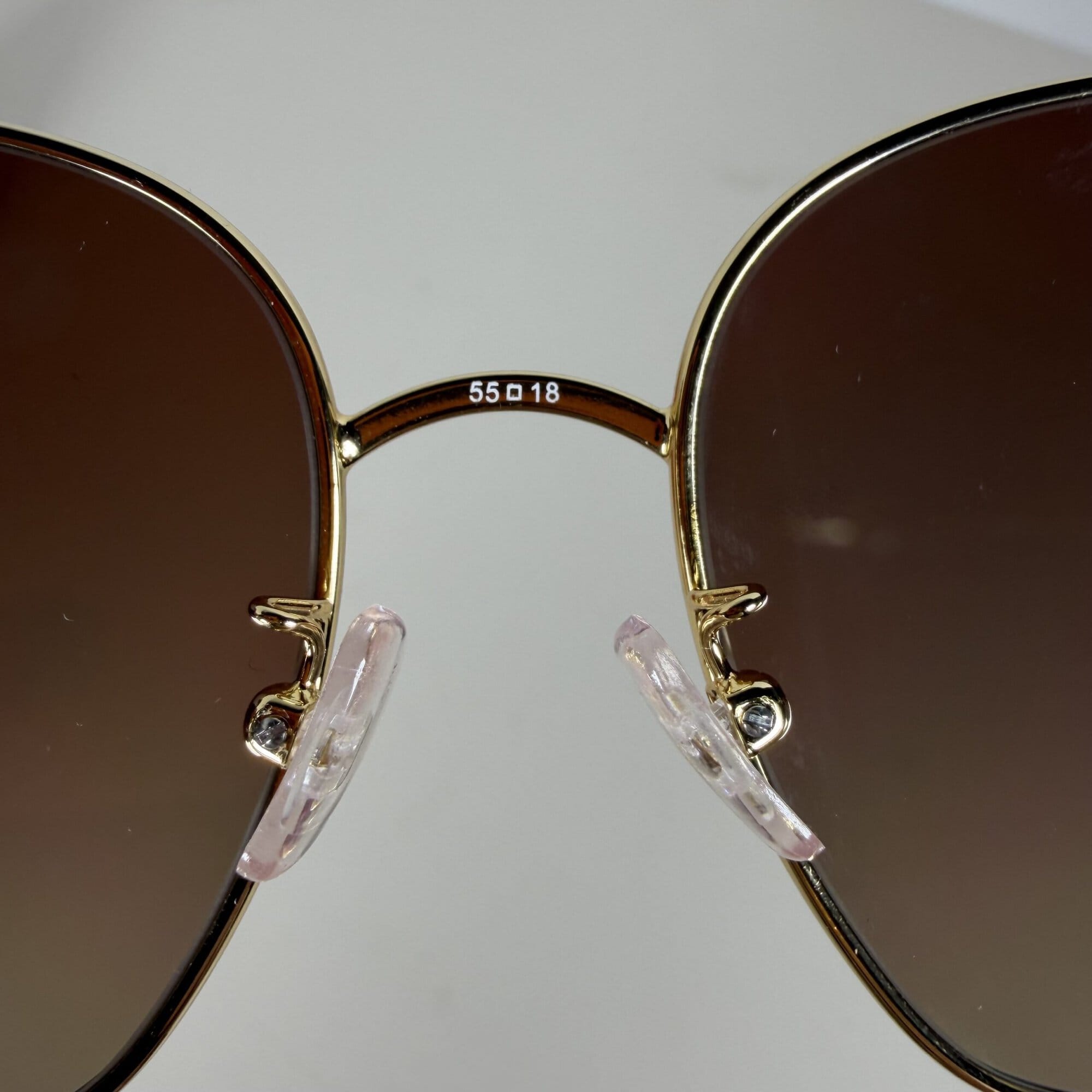 ory Burch Gold Polarized Brown Gradient Butterfly Sunglasses