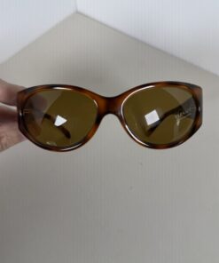 Versace Havana Round Oval Bronze Lens Sunglasses