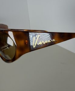 Versace Havana Round Oval Bronze Lens Sunglasses