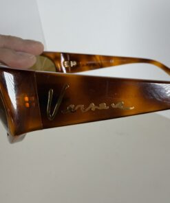 Versace Havana Round Oval Bronze Lens Sunglasses