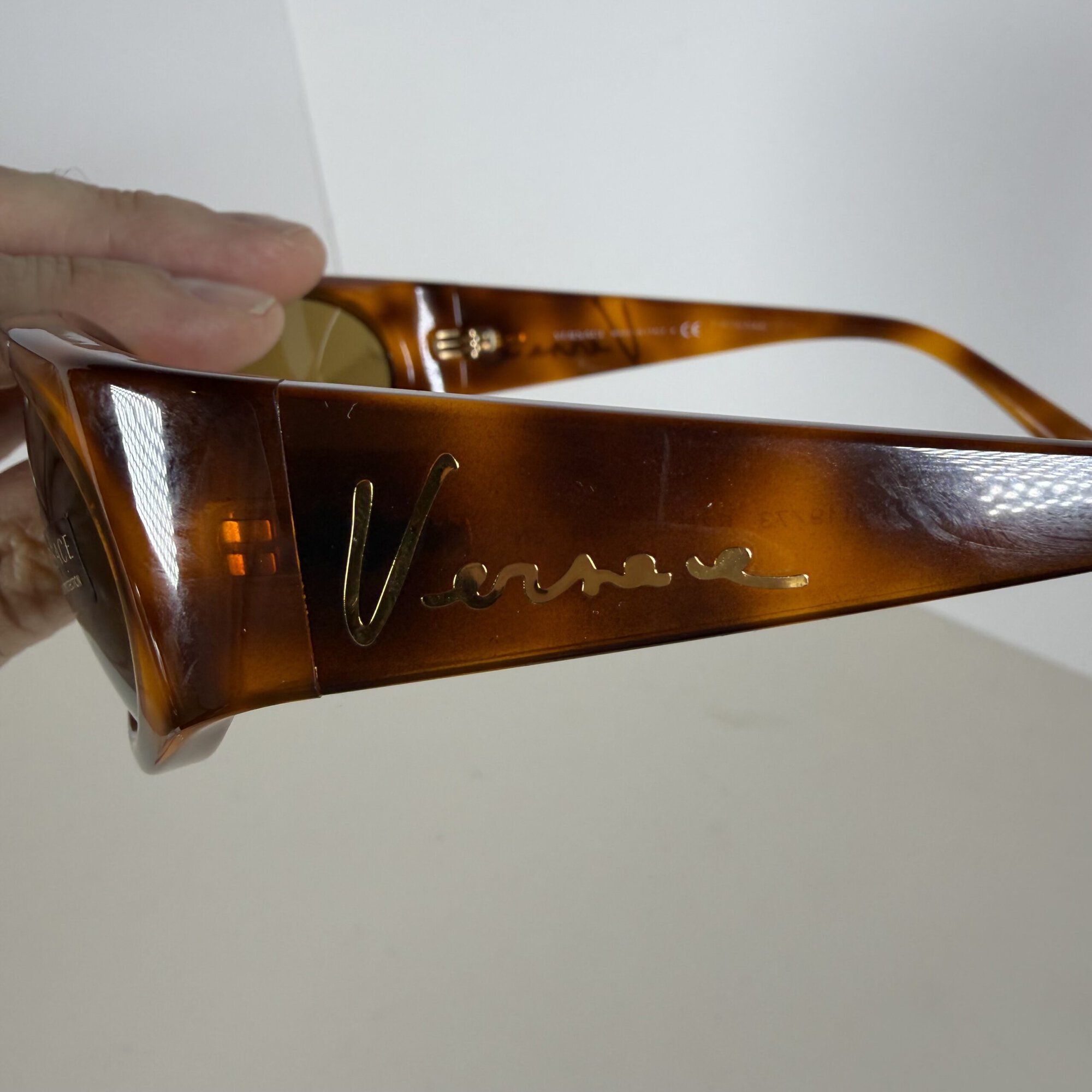 Versace Havana Round Oval Bronze Lens Sunglasses image 3