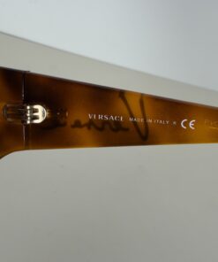 Versace Havana Round Oval Bronze Lens Sunglasses