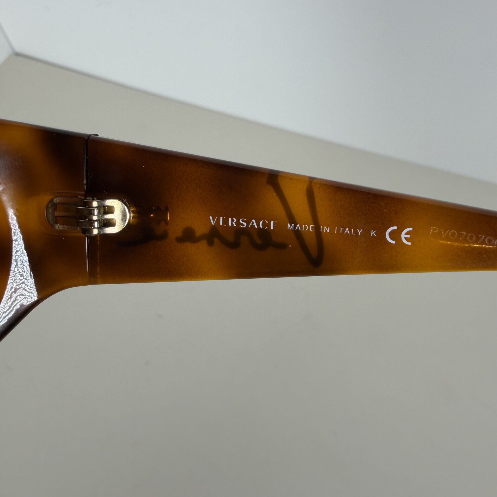 Versace Havana Round Oval Bronze Lens Sunglasses image 4