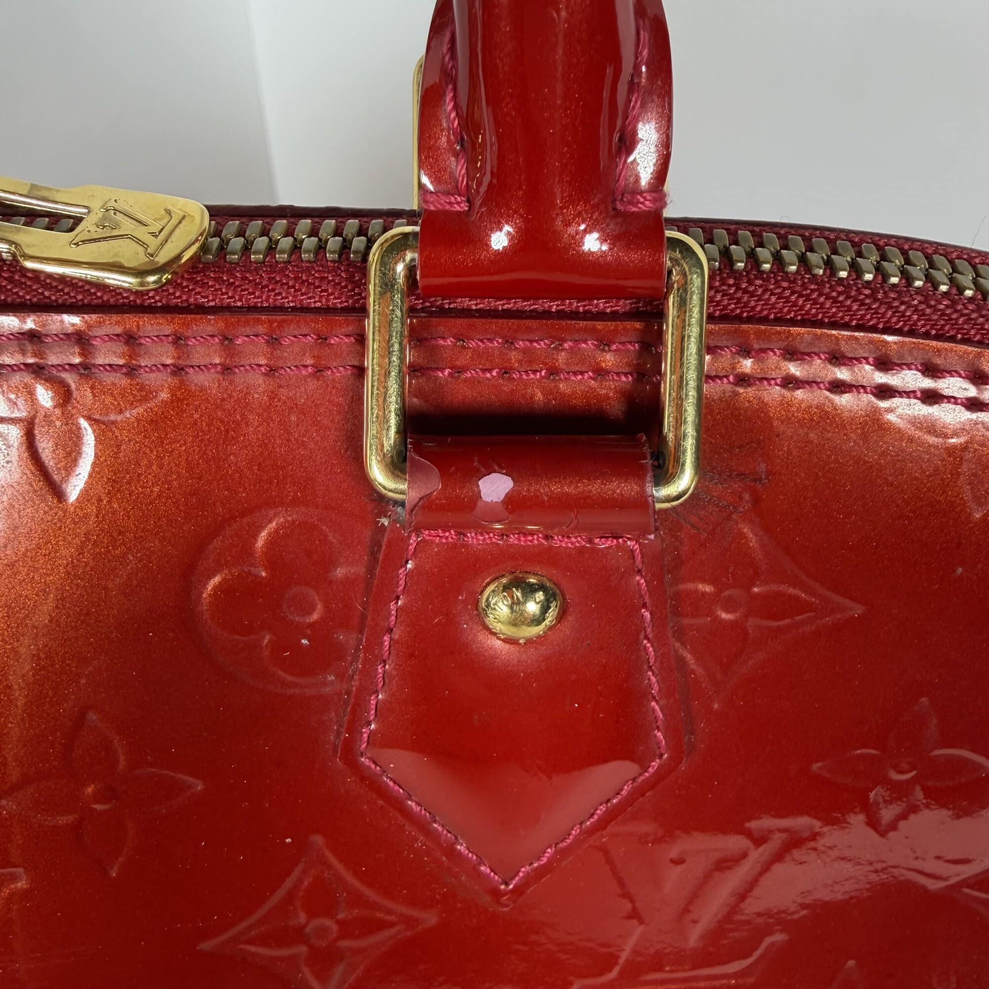 Louis Vuitton Pomme d'Amour Monogram Vernis Alma GM Bag image 8