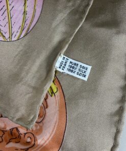Vintage Celine Paris Baroque Jewel Easter Egg Motif Silk Scarf