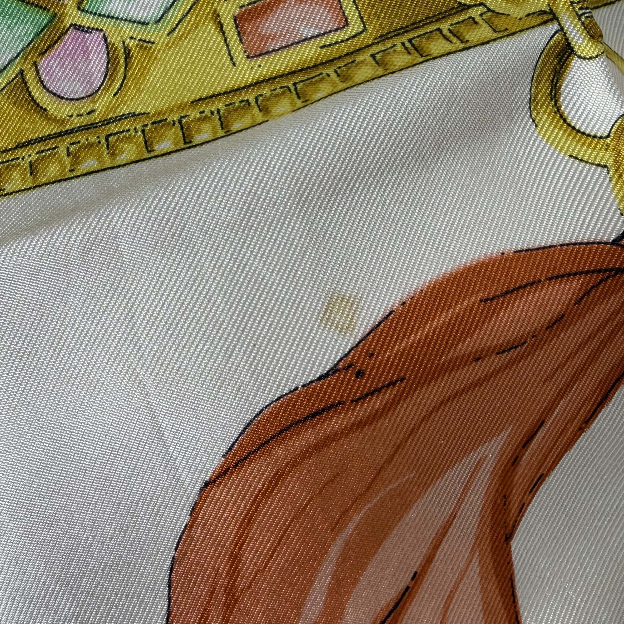 Vintage Celine Paris Baroque Jewel Easter Egg Motif Silk Scarf image 5